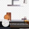 WoStick Peel-and-Stick Wall Tiles, 1.6 mm Thick, 10 Sheets, Subway Design, Kitchen Backsplash, 30.5 x 30.5 cm view 3