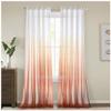 GUOCU Ombre Sheer Voile Curtain Panel with Grommets, Red, 132 x 213 cm, 1 Panel view 1