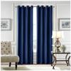 Blackout Velvet Curtain Panel, Thermal Insulated, Navy, 213 x 160 cm view 1