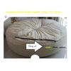 DTLEO Classic Faux Fur Bean Bag Cover, 7 ft, with Inner Sleeve view 2