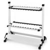 tqgj Floor-Standing Pool Cue Rack, Aluminum Alloy, 12/24-Cue Capacity, Black, 72 × 33 × 72 cm view 1