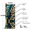 Siunwdiy Geometric 3D Runner Rug, Washable Non-Slip, Gold, 120 x 170 cm view 3