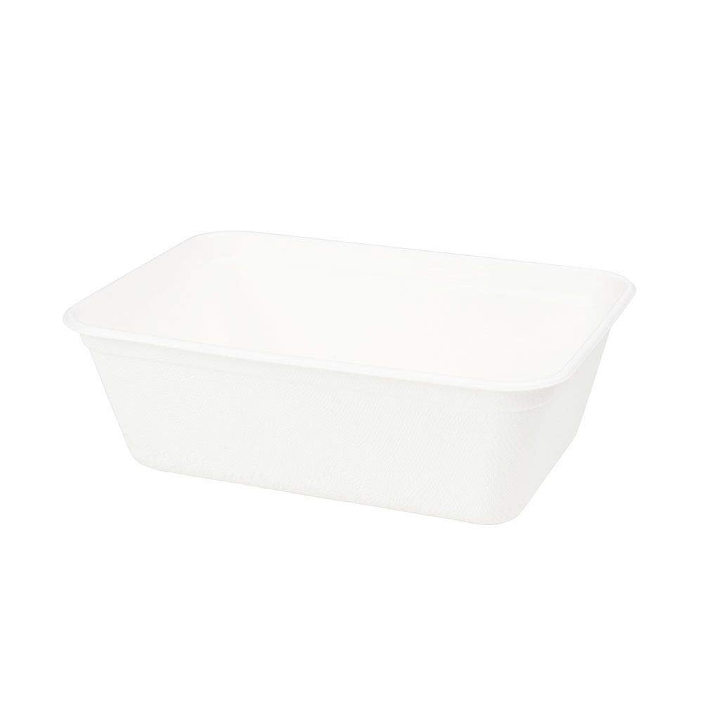 BIOZOYG Compostable Bagasse Trays, 1,000 Count, 12 x 17 cm, 500 ml