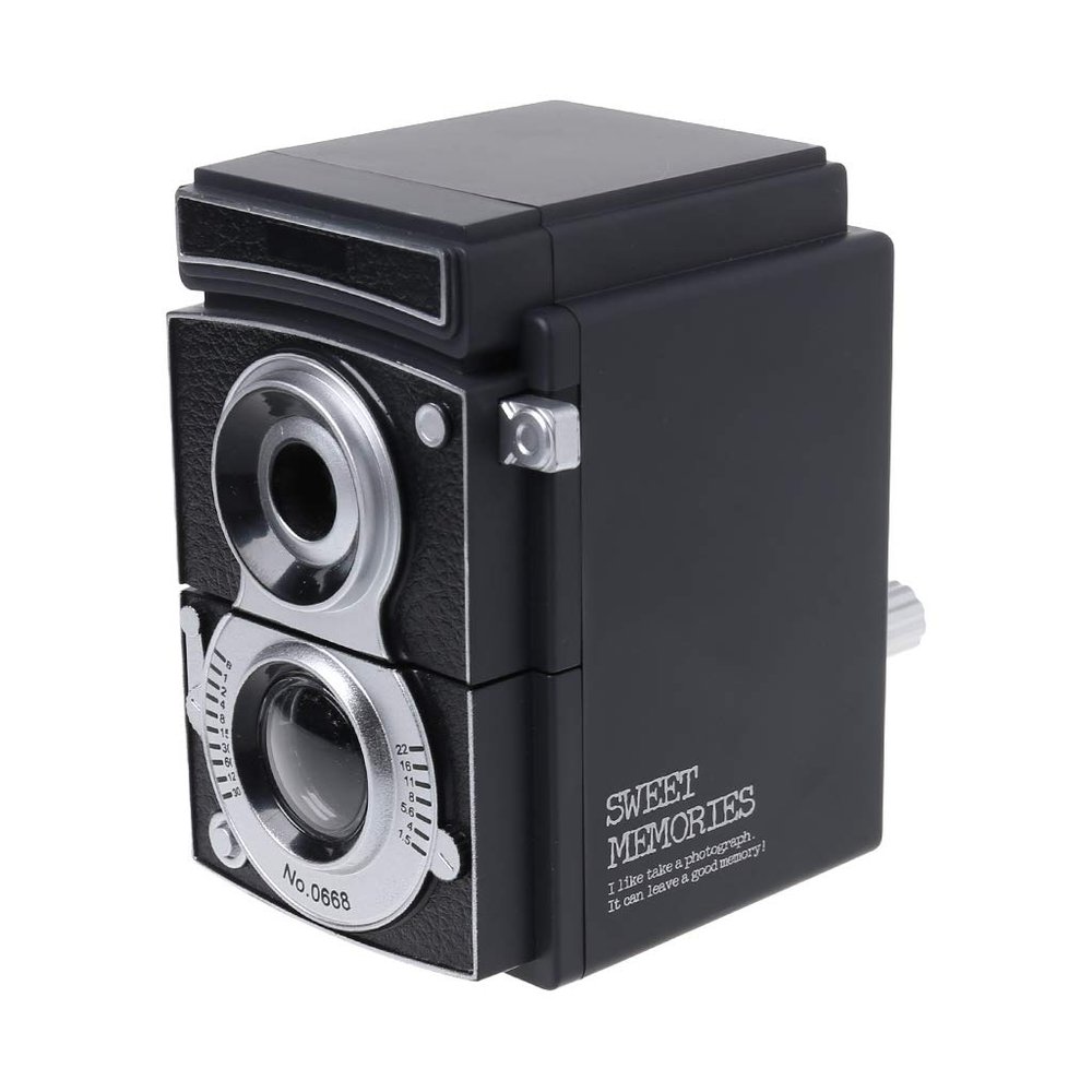 Ocobudbxw Retro Vintage Camera-Style Manual Pencil Sharpener