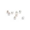 Vintageparts Brass Spacer Beads, 925 Silver-Plated, 4 x 3 mm, 8 pcs. view 1