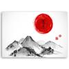 Feeby Non-Woven Canvas Print Japan Red Sun Mountains 60 x 40 cm view 2