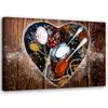 Feeby Spices Heart-Shaped Canvas Wall Art, Salt and Pepper, 90 x 60 cm view 1