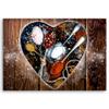 Feeby Spices Heart-Shaped Canvas Wall Art, Salt and Pepper, 90 x 60 cm view 2