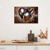 Feeby Spices Heart-Shaped Canvas Wall Art, Salt and Pepper, 90 x 60 cm view 3