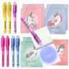 BONNYCO Unicorn UV Pens and Notebooks, 8-Count Party Favor Set view 1