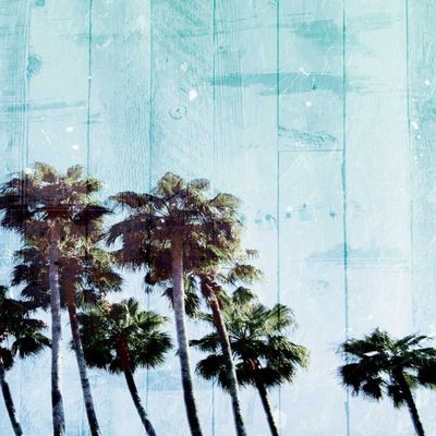 Palm Cool Blue Villa Milli Tropical Vertical Art Print, 38 x 25 in