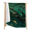 Highdi Reversible Fleece Throw Blanket, 3D Colorful Marble Print, Emerald Green, 55 x 71 in view 1