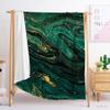 Highdi Reversible Fleece Throw Blanket, 3D Colorful Marble Print, Emerald Green, 55 x 71 in view 2