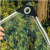 Transparent PVC Tarp with Eyelets and Rope, Reinforced Corners, Waterproof, 180 x 380 cm view 2