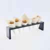 MAQA 1-Piece Bamboo Fries Cone Holder, 33 x 6 x 8 cm, 6-Hole Stand view 3