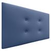 DHOME AQUALINE Pro Upholstered Headboard with 2 Rows of Buttons, 95 cm, Blue Faux Leather view 1