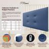 DHOME AQUALINE Pro Upholstered Headboard with 2 Rows of Buttons, 95 cm, Blue Faux Leather view 2