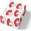 Kids' Cute Cartoon Mushroom Fitted Sheet Set, 160 x 200 cm, Red and White view 3