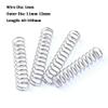 Hardware Compression Spring, 1 mm Wire, White Zinc-Plated, 11–12 mm Outer Diameter, 5 Pcs (1 × 12 × 90 mm) view 2