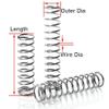 Hardware Compression Spring, 1 mm Wire, White Zinc-Plated, 11–12 mm Outer Diameter, 5 Pcs (1 × 12 × 90 mm) view 3