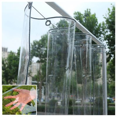 DLLY 365 g/m² Waterproof Transparent PVC Tarp with Grommets, Foldable, 2 x 4 m