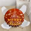 Hiseng Round Christmas Tablecloth with Merry Christmas Print, Style G, 180 cm view 2