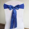 Stretch Chair Sashes with Double Bows, Royal Blue view 1