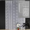 EASYHomefashion NAGO Embroidered Voile Curtain Panel with Pleat Tape and Weighted Hem, 115 x 600 cm (H x W) view 1
