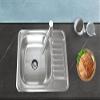 Omeere 65 x 50 cm Stainless Steel 304 Single-Bowl Drop-In Kitchen Sink view 2