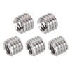 sourcing map Camera Tripod Adapter, 6.35 mm (1/4 in) Female to 3/8 in Male, 8 mm High, Steel Alloy, Through-Hole, 5-Pack view 1