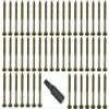 One Stop DIY Torx Wood Screws, 5.0 mm x 80 mm, with Bit, 6-Pack view 1