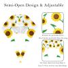 Buttoned Work Caps, Adjustable Protective Caps, Sunflower Background, Quick-Drying, 2-Pack view 3