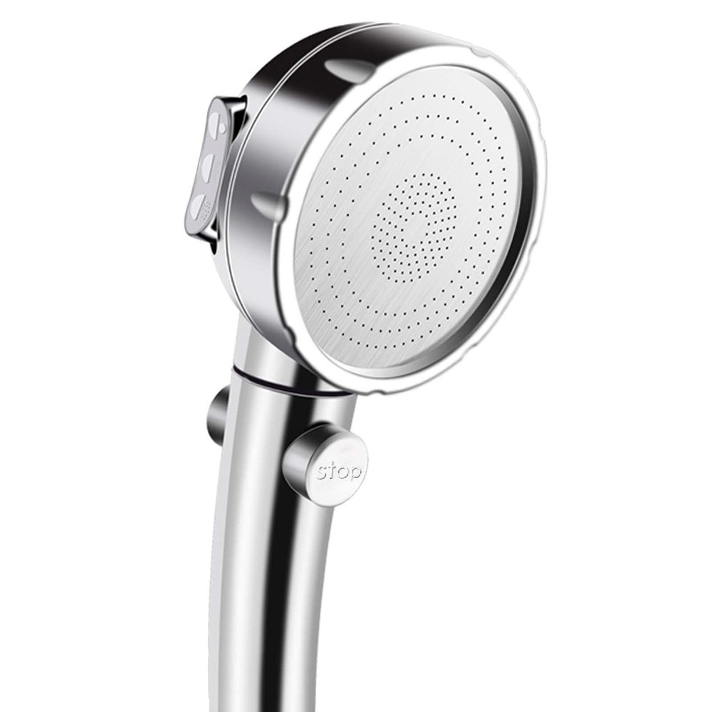 RGRE High-Pressure Handheld Shower Head with Stop Button