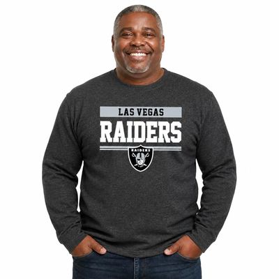 NFL Team Block Crewneck Sweatshirt for Men and Women, Charcoal, Medium