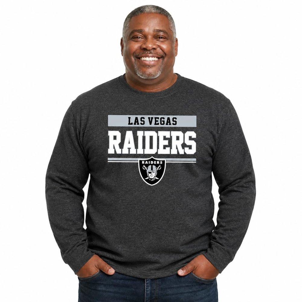 NFL Team Block Crewneck Sweatshirt for Men and Women, Charcoal, Medium
