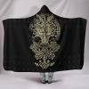 Fenrir Wolf King Hooded Blanket, Nordic Mythology, Sherpa Fleece, 150 x 200 cm view 1