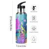 Vnurnrn Octopus Cartoon Water Bottle with Straw, 600 mL, Vacuum-Insulated 18/8 Stainless Steel, BPA-Free, for Kids' Sports, Hiking & School view 2