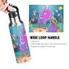Vnurnrn Octopus Cartoon Water Bottle with Straw, 600 mL, Vacuum-Insulated 18/8 Stainless Steel, BPA-Free, for Kids' Sports, Hiking & School view 4