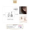 LOKILOKI S925 Sterling Silver Asymmetrical Guitar Note Stud Earrings for Women view 2