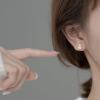 LOKILOKI S925 Sterling Silver Asymmetrical Guitar Note Stud Earrings for Women view 4