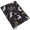 Cabilock A5 Fabric Book Cover, Adjustable School Book Protector, Crane Design, Stretchable Book Sleeve, Dark Blue view 1