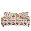 Highdi Christmas Stretch Sofa Cover for 2-Seater Sofa, Elk Pattern view 1
