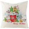 Homxi 45 x 45 cm Christmas Pillow Covers, Linen, Best Wishes! House de Dulces Snowman view 1