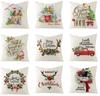 Homxi 45 x 45 cm Christmas Pillow Covers, Linen, Best Wishes! House de Dulces Snowman view 2