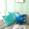 Homxi Christmas Pillow Cover, 18 x 18 in, Navy Blue and Gold Wreath view 2