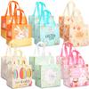 12 Easter Egg Hunt Bags with Handles, Bunny, Carrot, Chick and Egg Designs view 1