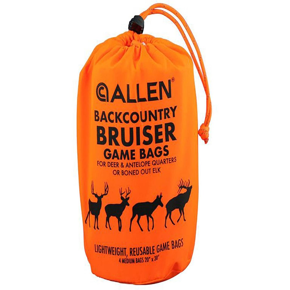 Allen Company Backcountry Bruiser Deer Game Bag Set, 4 Quarter Bags, 30 x 20 in, White/Orange