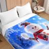 Chickw1 Christmas Bedspread, 3D-Printed Embossed Microfiber Coverlet, Snowfield, 220 x 240 cm view 4