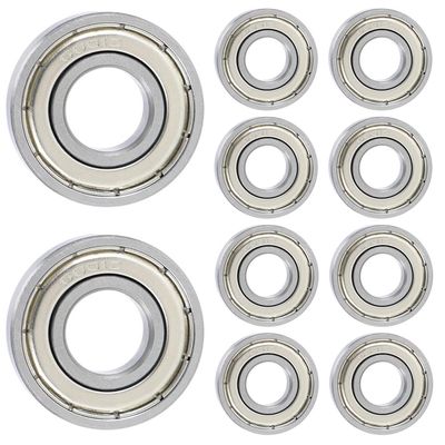 ANGEEK 6001-ZZ Shielded Deep Groove Ball Bearings, 10-Pack, 12 x 28 x 8 mm