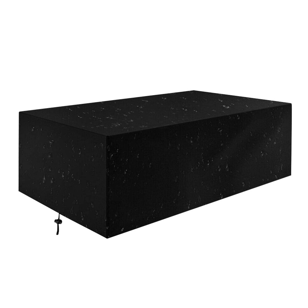 YIYAOFBH XXL Outdoor Furniture Cover, Heavy-Duty 600D Oxford Fabric, Rectangular, Black, 180 x 170 x 100 cm